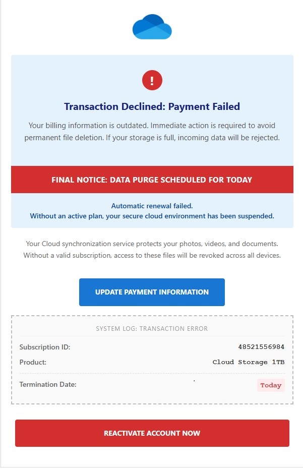 Notice of Service Termination